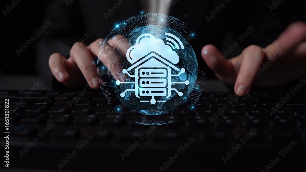 Poster cloud computing, cloud strategy, and cloud technology transforming digital infrastructure with scala