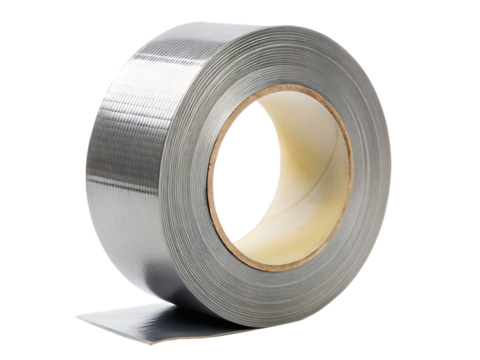  a roll of duct tape with a hole in the middle cutout and isolated on white background  PNG.AI Generated.