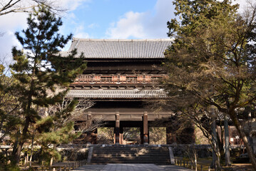 冬の南禅寺　三門(京都市左京区)　