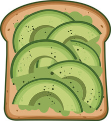 Deliciously healthy avocado toast on a slice of whole wheat bread a popular breakfast or snack option