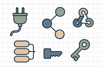 Fototapeta premium Vector illustration of electrical and mechanical elements in design