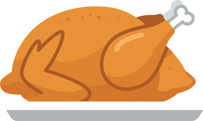 A delicious golden brown roasted chicken served on a simple white platter perfect for holiday meals or everyday dining