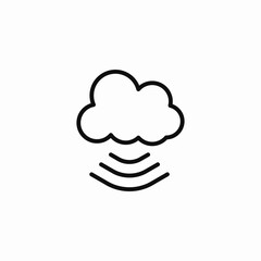 cloud server wireless icon sign vector