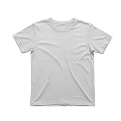 Plain White Cotton Crew Neck T Shirt Mockup Neatly Folded Showing Soft Fabric Texture