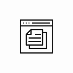 website content documents  icon sign vector