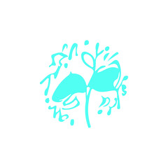 abstract hand print doodle.