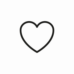 empty outline heart love icon sign vector