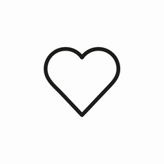 simple outline heart icon sign vector