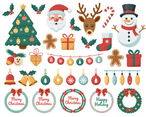 Fototapeta premium christmas icons set