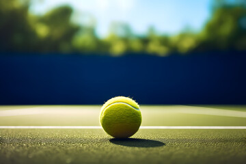 tennis ball on the court