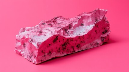 Pink yogurt granola protein bar on vibrant background for fitness healthy snack branding food product photography nutrition packaging inspiration