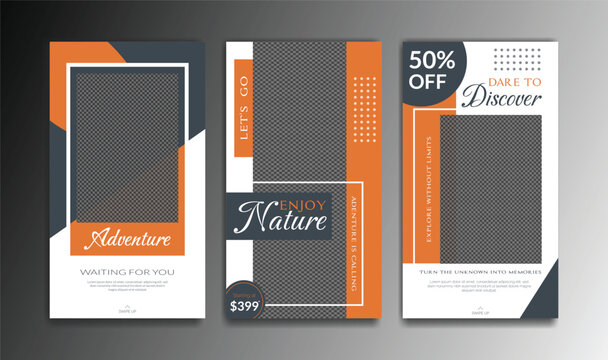 social media post, story, reels and Shorts template for travel holiday tourism marketing and sale promotion.
