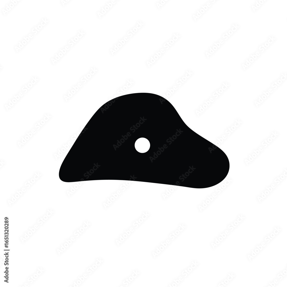 Poster black blob with white circle shape