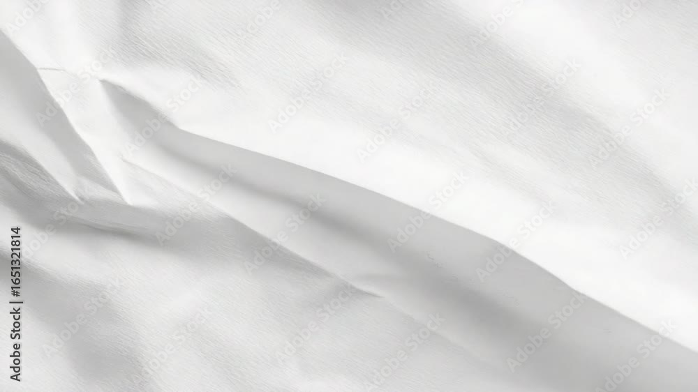 Poster a close-up view of a bed with a white sheet, perfect for capturing details or using as a subtle back