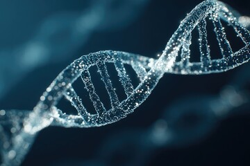 Detailed DNA helix, abstract, science