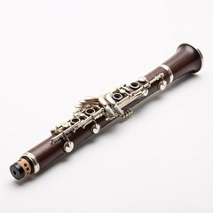 Naklejka premium clarinet on a white background, close-up, isolated