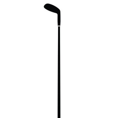 Black golf club silhouette sport equipment