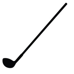 Black golf club on white background sport equipment