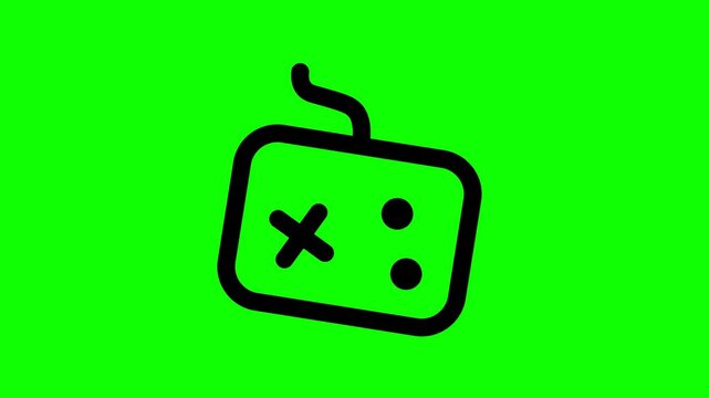 Game Controller icon green screen video