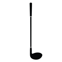 Black golf club on white background sport equipment