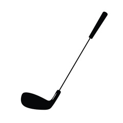 Black golf club on white background sport equipment