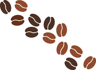 Obraz premium Scattered Coffee Beans Graphic