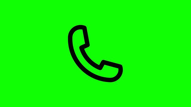 Outgoing Call icon green screen video