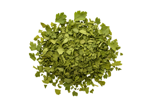 Fresh green ginkgo leaves arranged in a spherical shape on a black background