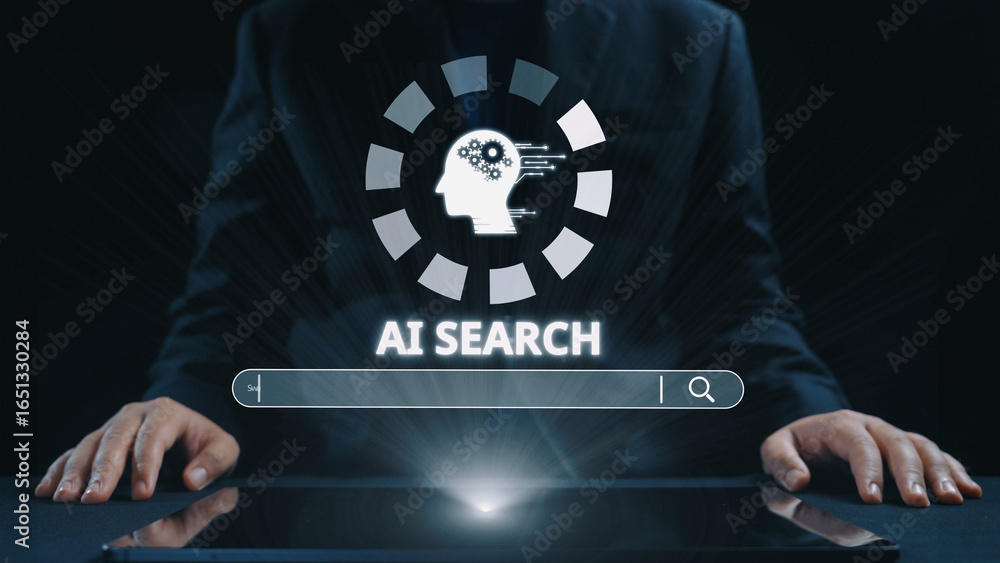 Poster ai search engine systems enhance seo data access. intelligent search engines powered by ai improve s