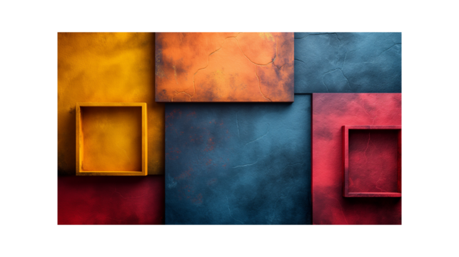 Bold geometric shapes. Colorful abstract background for modern design.