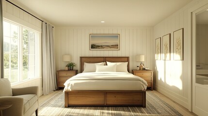 Embrace comfort and class in this Scandinavian-inspired bedroom.