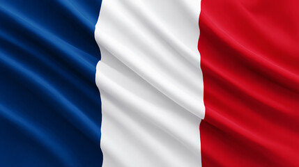 Obraz premium French Flag Waving in the Wind National Symbol of France Tricolor Banner