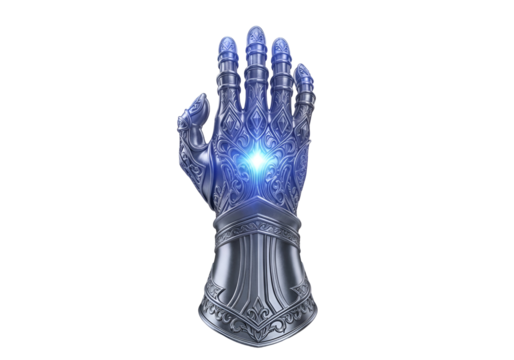 Futuristic robotic hand with mystical glowing light at the center showcasing advanced technology