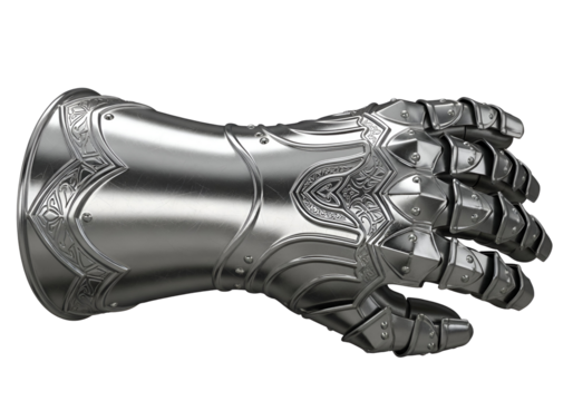 Futuristic Silver Robotic Hand with Detailed Mechanical Design and Intricate Patterns - Powered by Adobe