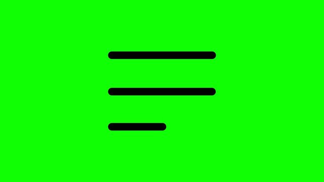 Align Left icon green screen video