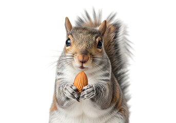 Obraz premium Squirrel Holding Nut Wild Animal cut out PNG.