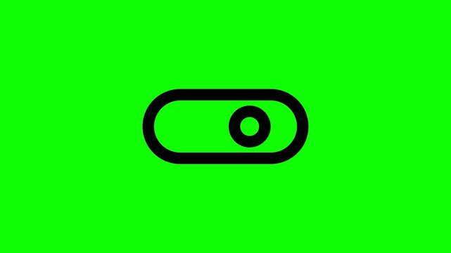 Toggle switch icon green screen 4k video
