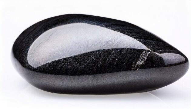 hematite gemstone isolated on white