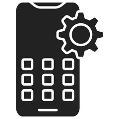 Mobile Application Glyph Icon