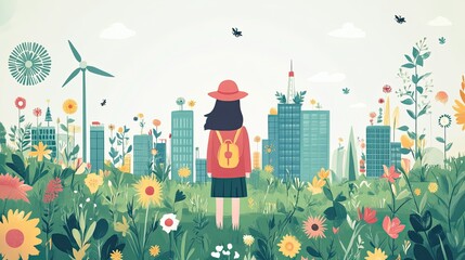 Digital sustainability with clean energy tech visuals.