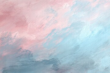 Abstract painted landscape.  Soft pastel hues