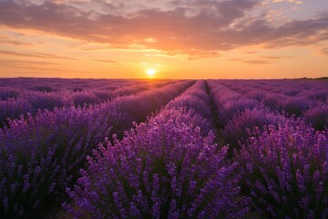 Lavender Flowers in Bloom