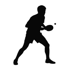 Person playing table tennis sport