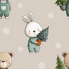 christmas seamless pattern