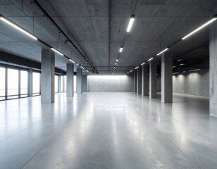 Modern empty office space interior.