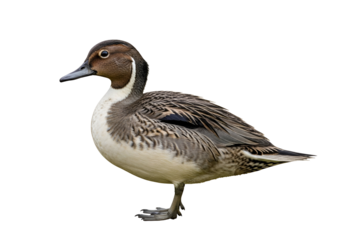 Realistic detailed image of a waterfowl duck isolated on black background perfect for nature and