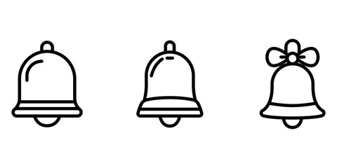 bell outline or line icon design bundle.