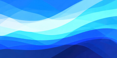 Abstract blue waves, vibrant shades of blue and turquoise flowing together, ideal for backgrounds or digital art projects.
