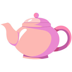 Pink teapot.