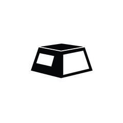 Geometric pedestal display platform black